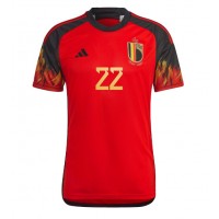 Belgium Charles De Ketelaere #22 Replica Home Shirt World Cup 2022 Short Sleeve